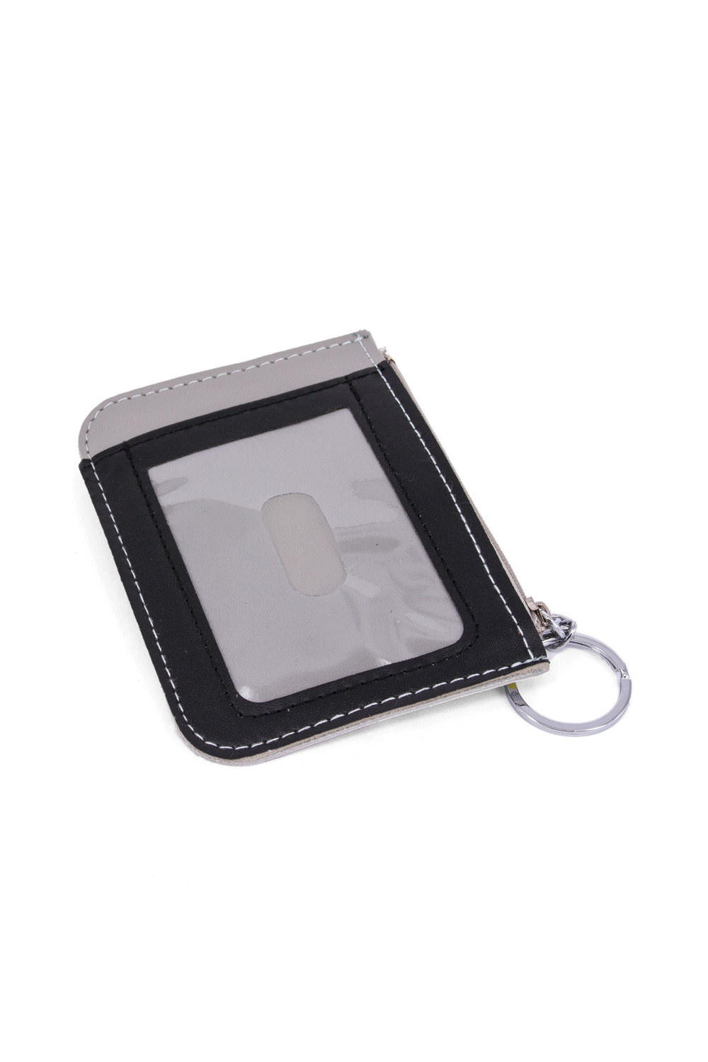Card Holder With Purse - Grey Panda Donut