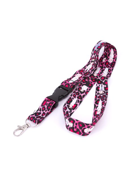 Lanyard - Leopard Pink