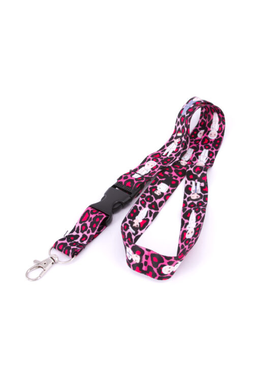 Lanyard - Leopard Pink