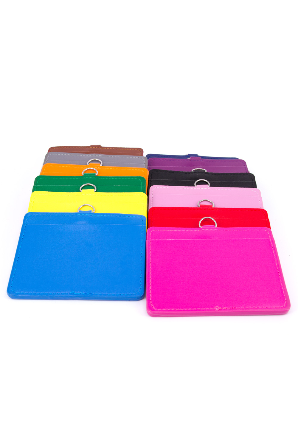  DOUBLE POCKET CARD HOLDER HORIZONTAL -Brown