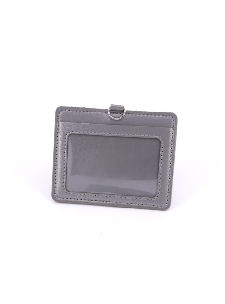  DOUBLE POCKET CARD HOLDER HORIZONTAL -GREY
