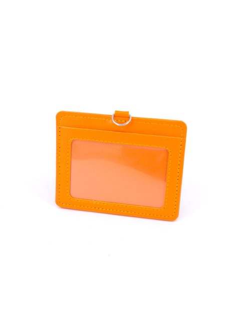  DOUBLE POCKET CARD HOLDER HORIZONTAL -ORANGE