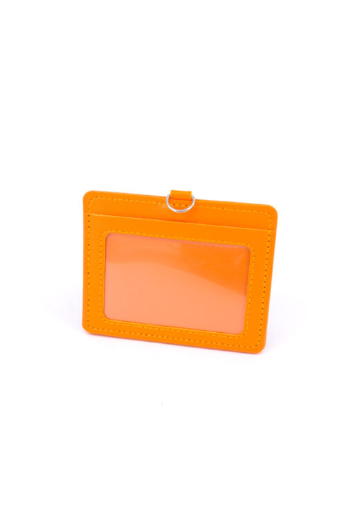 DOUBLE POCKET CARD HOLDER HORIZONTAL -ORANGE