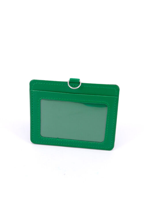 DOUBLE POCKET CARD HOLDER HORIZONTAL -GREEN