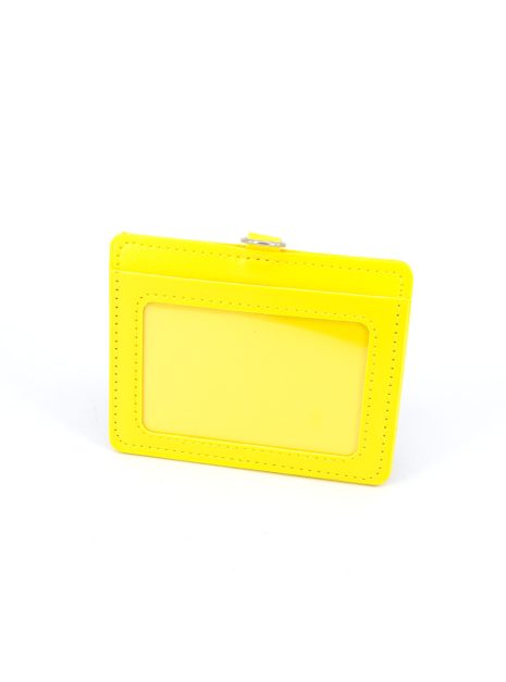  DOUBLE POCKET CARD HOLDER HORIZONTAL -YELLOW