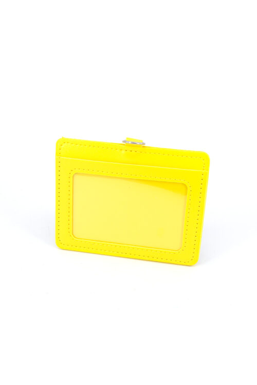 DOUBLE POCKET CARD HOLDER HORIZONTAL -YELLOW