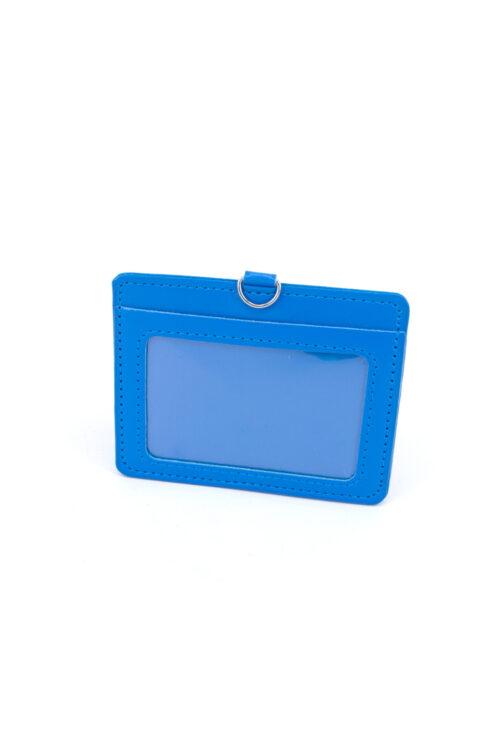 DOUBLE POCKET CARD HOLDER HORIZONTAL -LIGHT BLUE