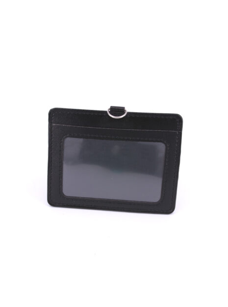  DOUBLE POCKET CARD HOLDER HORIZONTAL - BLACK