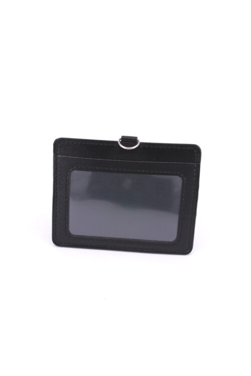 DOUBLE POCKET CARD HOLDER HORIZONTAL - BLACK