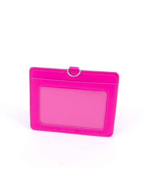  DOUBLE POCKET CARD HOLDER HORIZONTAL -HOT PINK