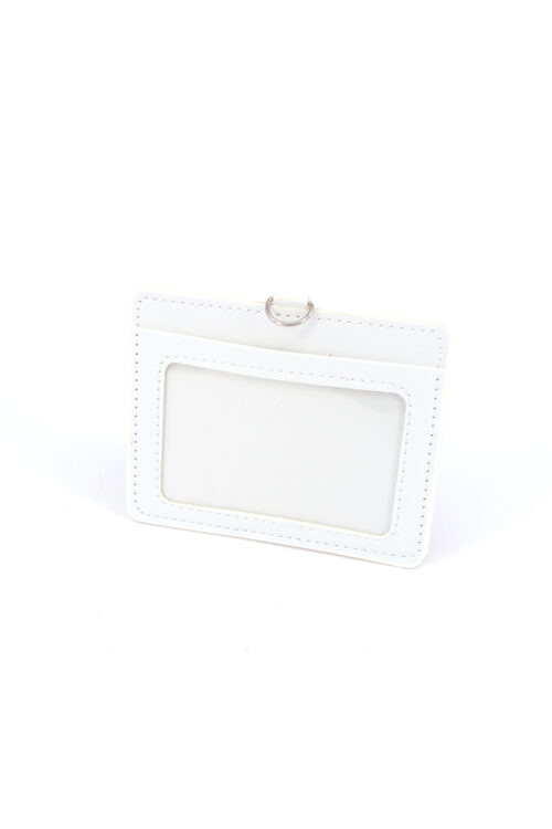 DOUBLE POCKET CARD HOLDER HORIZONTAL -WHITE