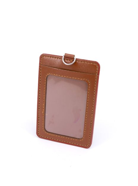 DOUBLE POCKET CARD HOLDER VERTICAL -BROWN