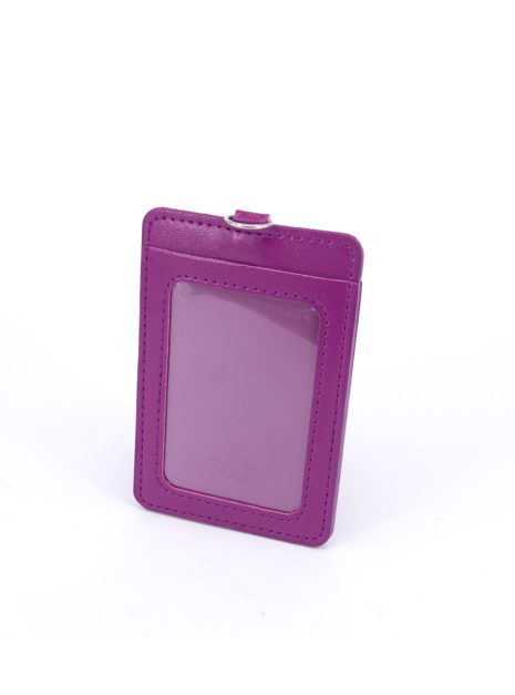 DOUBLE POCKET CARD HOLDER VERTICAL -PURPLE