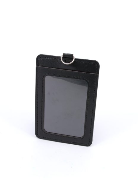 DOUBLE POCKET CARD HOLDER VERTICAL - BLACK