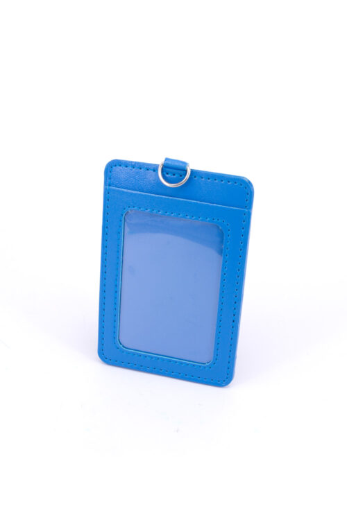 DOUBLE POCKET CARD HOLDER VERTICAL -LIGHT BLUE