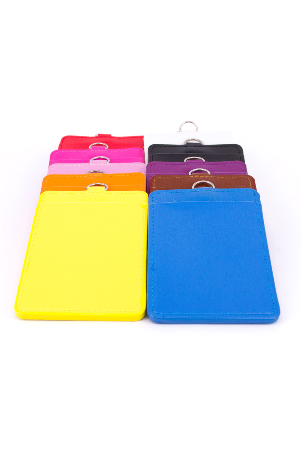 DOUBLE POCKET CARD HOLDER VERTICAL -HOT PINK