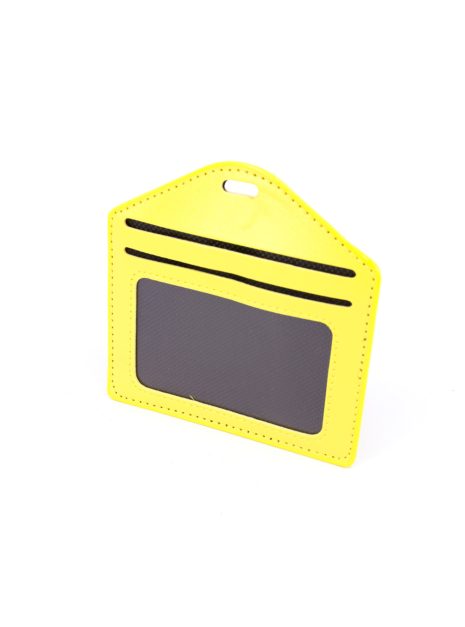 Multiple Card Holder With Zip Horizontal - YELLOW