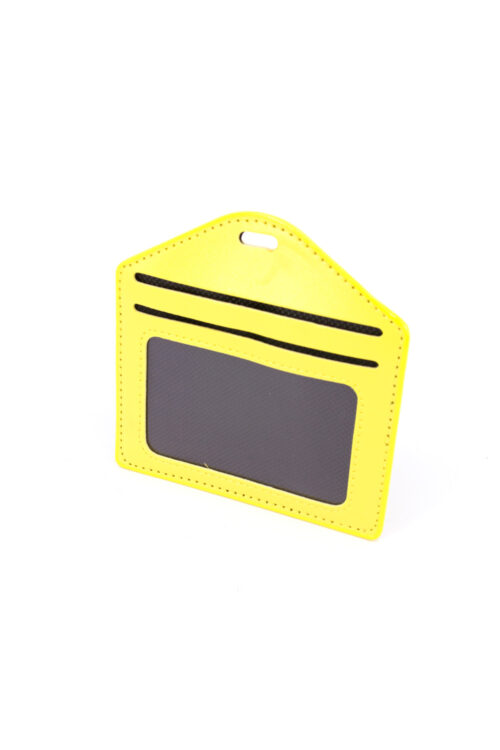 Multiple Card Holder With Zip Horizontal - YELLOW