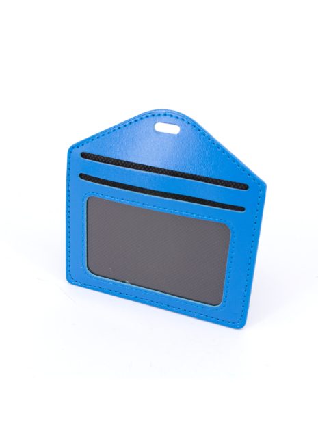 Multiple Card Holder With Zip Horizontal - LIGHT BLUE