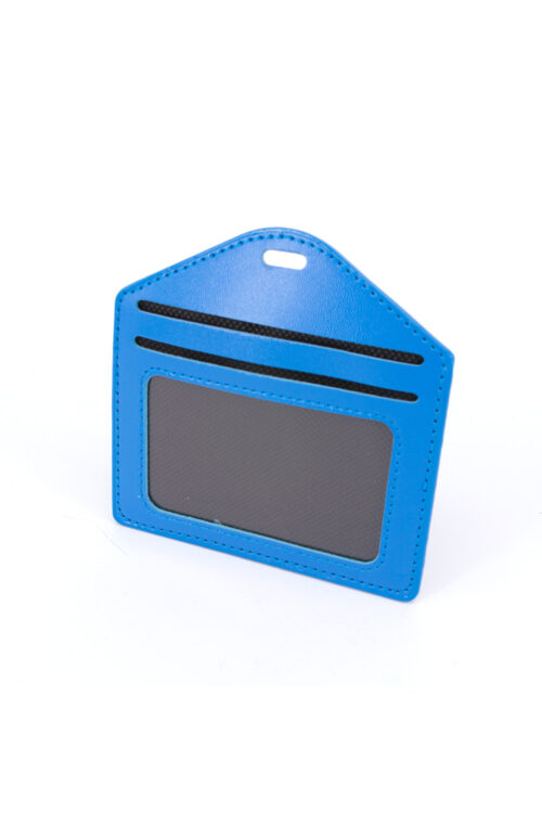 Multiple Card Holder With Zip Horizontal - LIGHT BLUE
