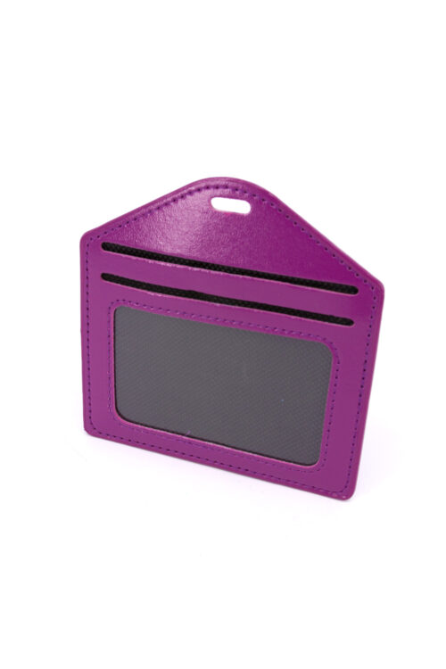 Multiple Card Holder With Zip Horizontal - PURPLE