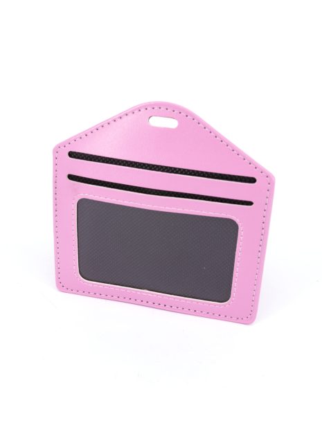 Multiple Card Holder With Zip Horizontal - PINK