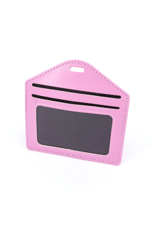 Multiple Card Holder With Zip Horizontal - PINK