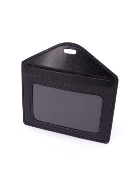 Multiple Card Holder With Zip Horizontal - BLACK