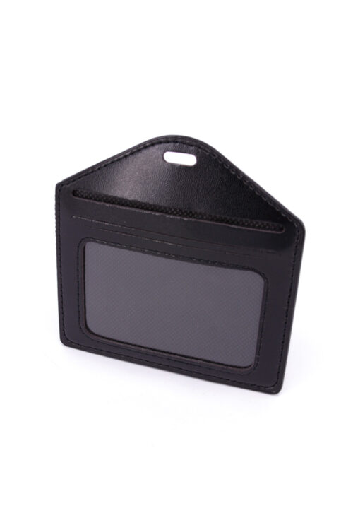 Multiple Card Holder With Zip Horizontal - BLACK
