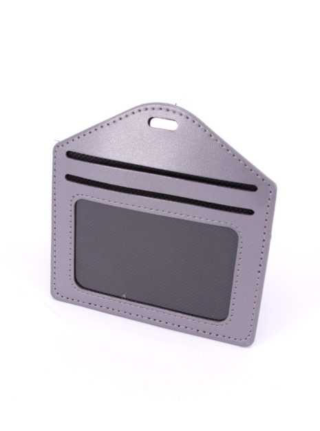 Multiple Card Holder With Zip Horizontal - GREY