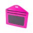 Multiple Card Holder With Zip Horizontal - HOT PINK