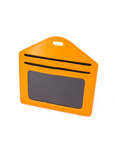 Multiple Card Holder With Zip Horizontal - ORANGE