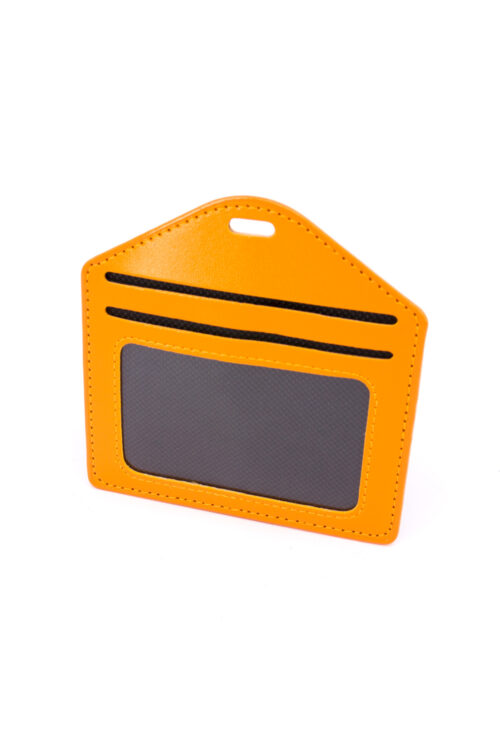Multiple Card Holder With Zip Horizontal - ORANGE