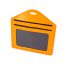 Multiple Card Holder With Zip Horizontal - ORANGE
