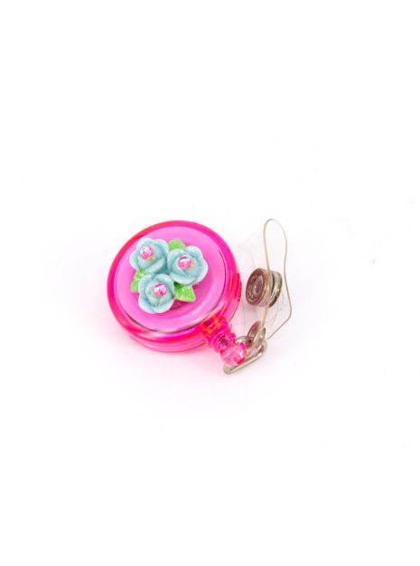 YO-YO Hot Pink-BLUE FLOWER