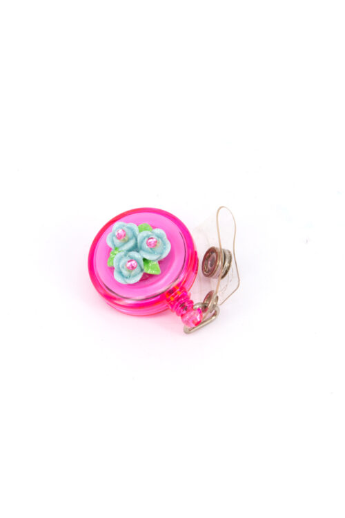 YO-YO Hot Pink-BLUE FLOWER