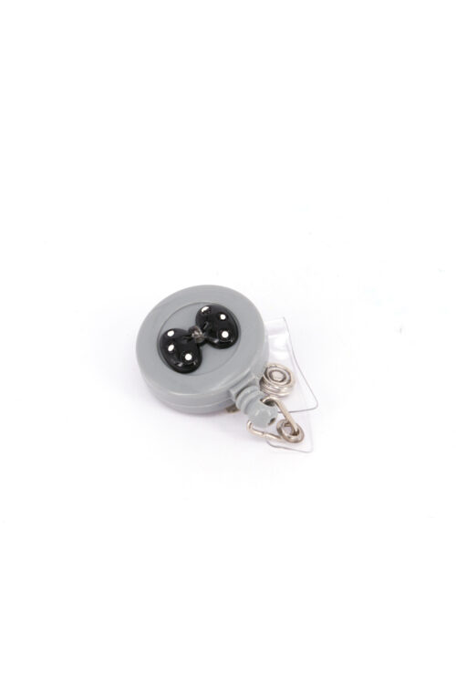 YO-YO Matte Silver-BLACK RIBBON SMALL
