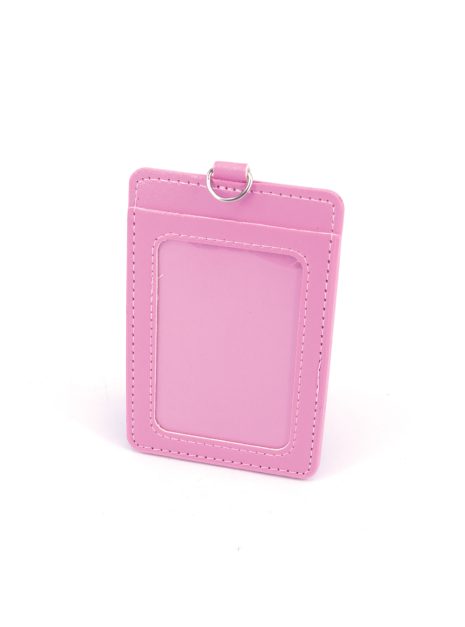 DOUBLE POCKET CARD HOLDER VERTICAL -LIGHT PINK