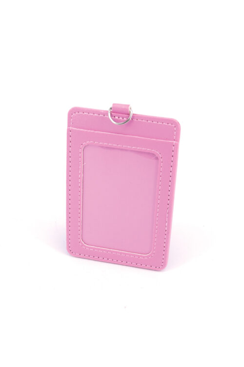 DOUBLE POCKET CARD HOLDER VERTICAL -LIGHT PINK