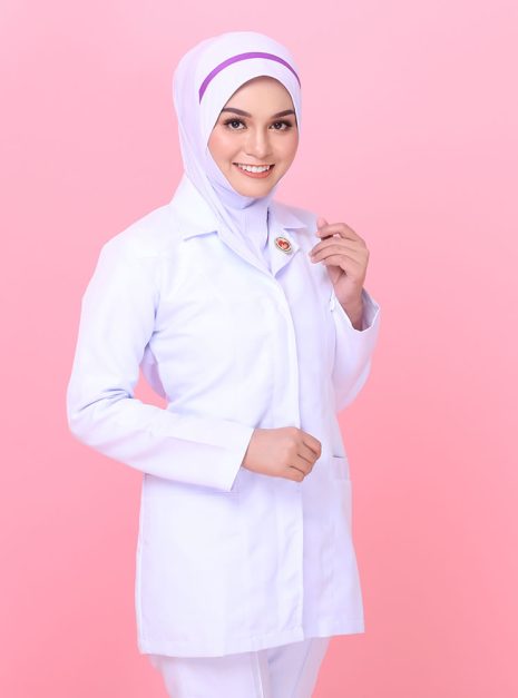 Tudung Soft Awning Lapik Dagu Jururawat Masyarakat (M)