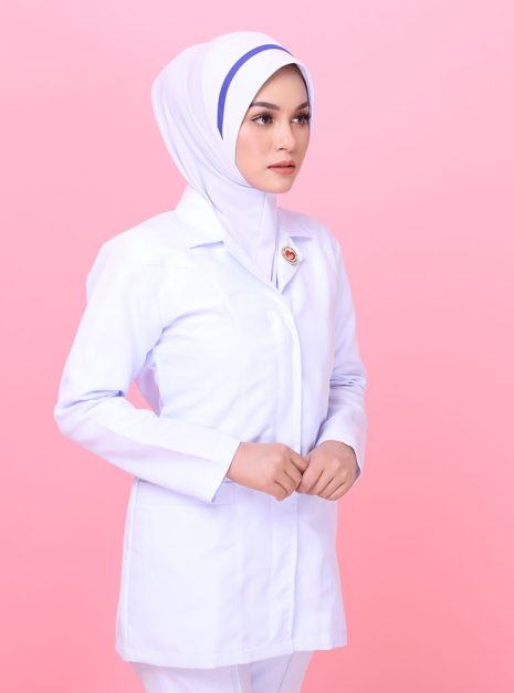Tudung Soft Awning Half Scuba Jururawat
