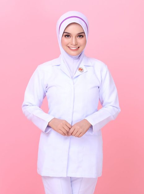 Tudung Soft Awning Half Scuba Jururawat Masyarakat