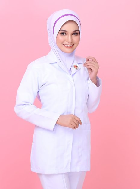 Tudung Soft Awning Half Scuba Jururawat Masyarakat