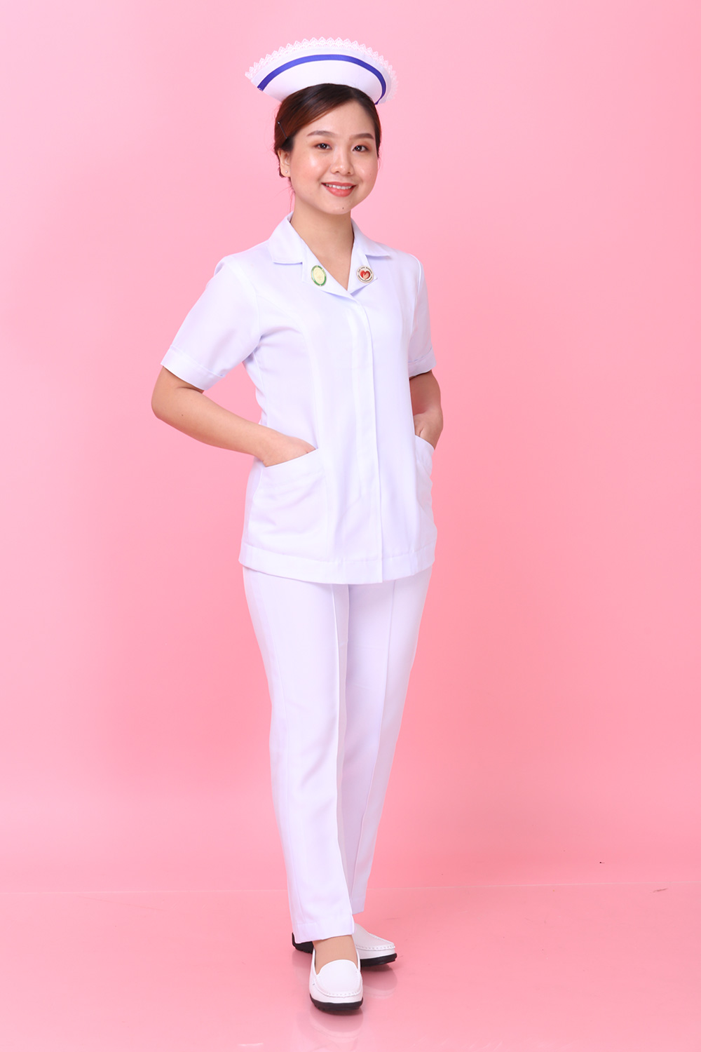 NURSE SHORT SLEEVE UNIFORM (ONE SET TOP & PANT)