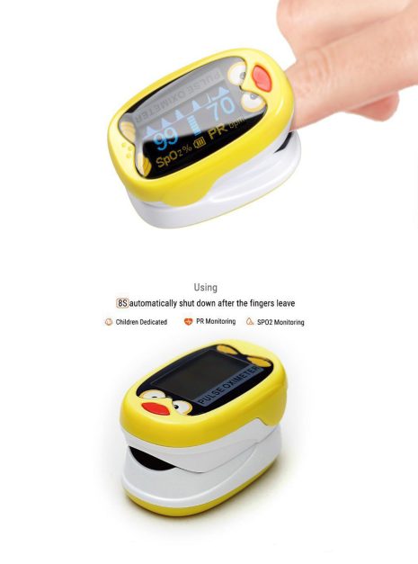 Kid Pulse Oximeter - Yellow