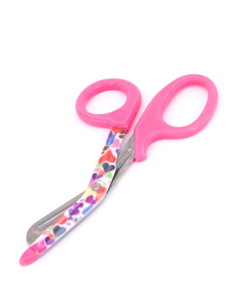 CLEARANCE STOCK Bandage Scissor Printed Loves - Pink handle