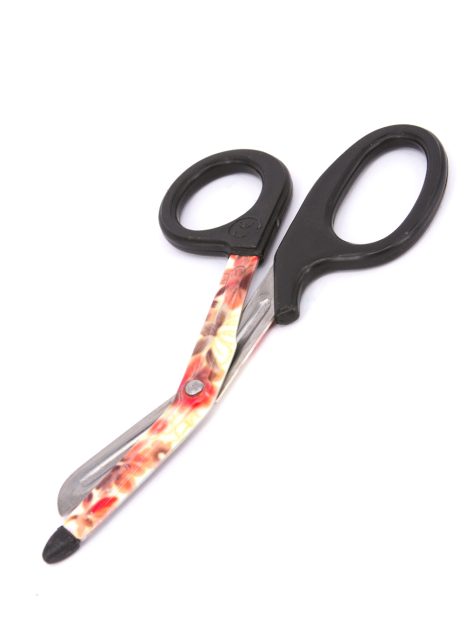 CLEARANCE STOCK Bandage Scissor Printed Yellow Flowers - Black handle