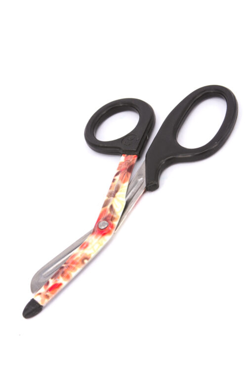 CLEARANCE STOCK Bandage Scissor Printed Yellow Flowers - Black handle