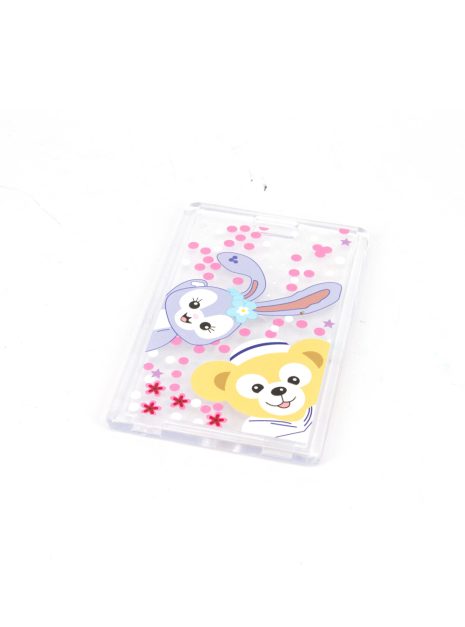 Hard Case Plastic ID Card Holder - Bunny & Teddybear