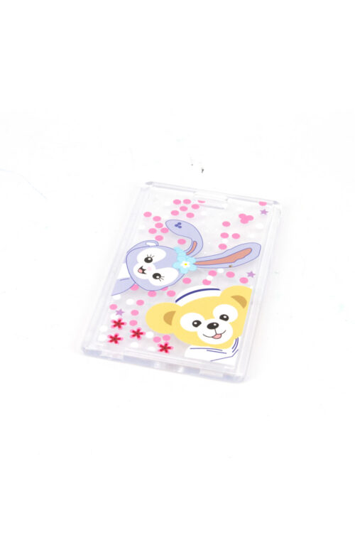 Hard Case Plastic ID Card Holder - Bunny & Teddybear